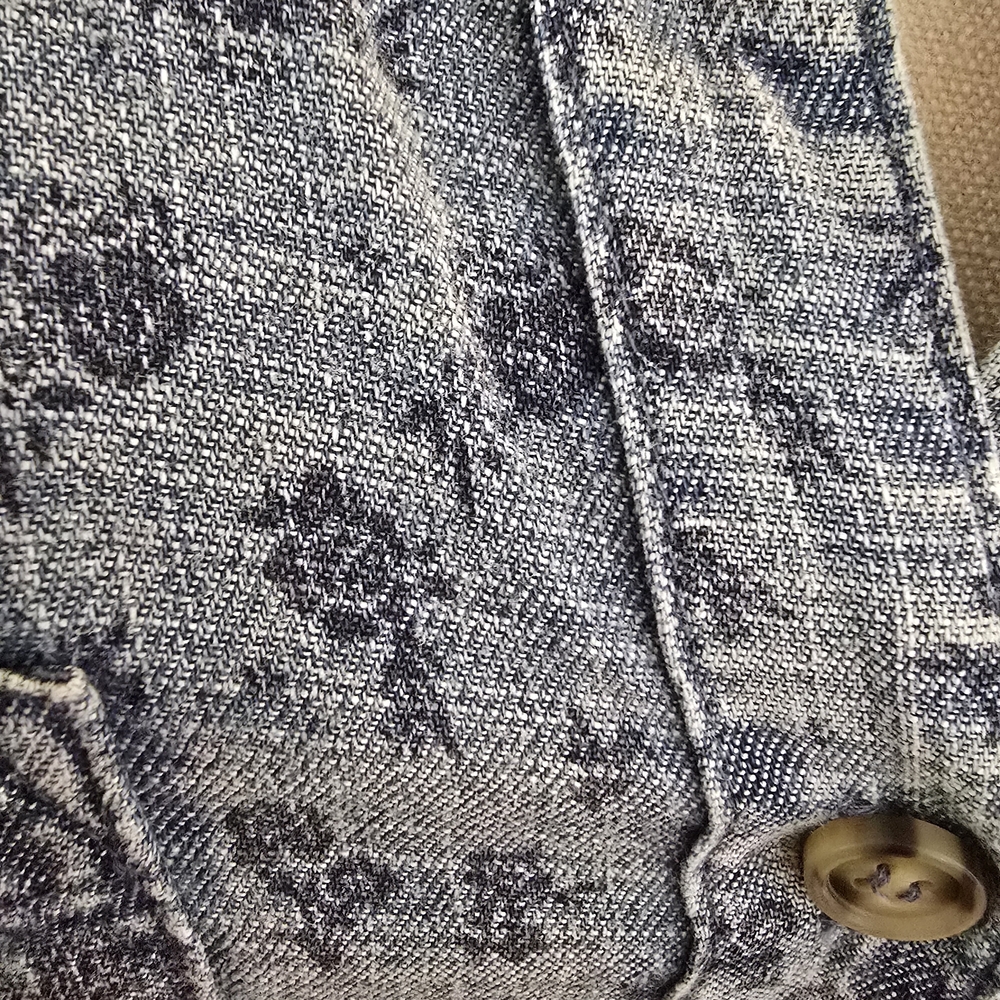 NWT Billy T Denim Floral Shirt Dress | Ditsy Print Floral Denim Button-Up Dress - Picture 4 of 5